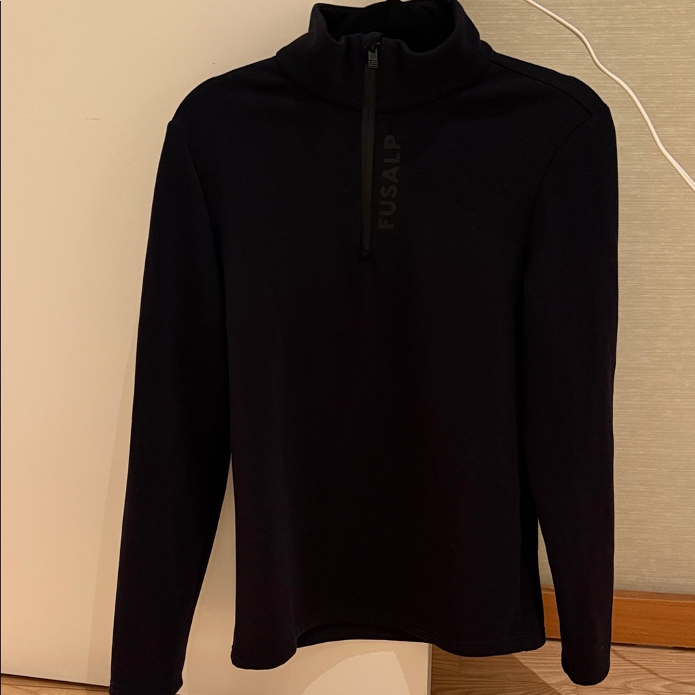 Fusalp Men's Zip-Up Black Sweater